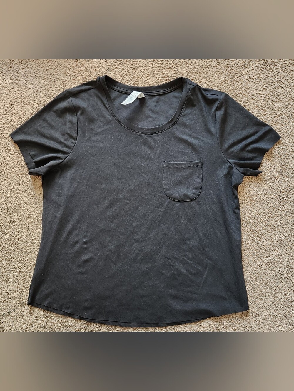 RBX Active Black Pocket Short Sleeve T-Shirt Workout Top Medium